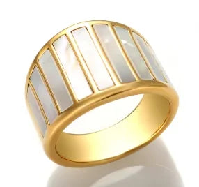 Anel de Aço Inoxidável para Mulheres com Zircônia Incrustada, Anéis à Prova d'Água, Joias Românticas da Moda