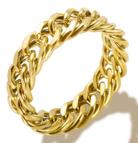 Anel de Aço Inoxidável para Mulheres com Zircônia Incrustada, Anéis à Prova d'Água, Joias Românticas da Moda